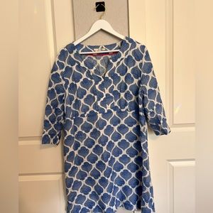 BODEN | Ottoman print Dress linen 16 R
